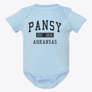 Pansy Arkansas Classic Established Baby Onesie