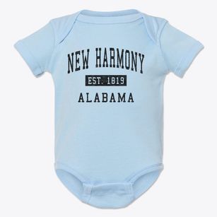 New Harmony Alabama Classic Established Baby Onesie