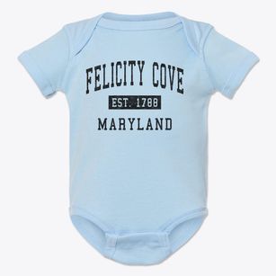 Felicity Cove Maryland Classic Established Baby Onesie