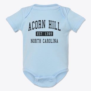 Acorn Hill North Carolina Classic Established Baby Onesie