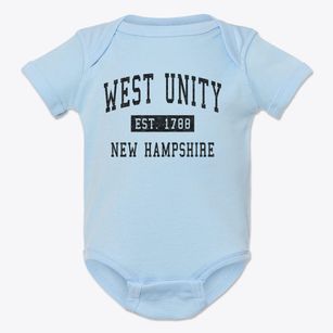 West Unity New Hampshire Classic Established Baby Onesie