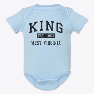 King West Virginia Classic Established Baby Onesie