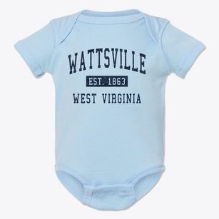Wattsville West Virginia Classic Established Baby Onesie