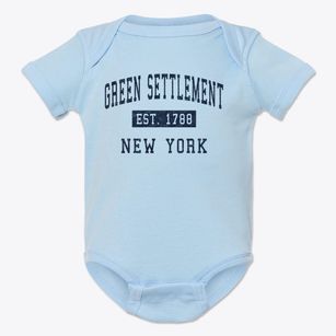 Green Settlement New York Classic Established Baby Onesie