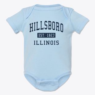 Hillsboro Illinois Classic Established Baby Onesie