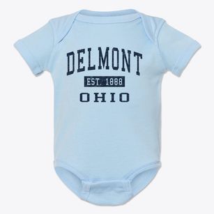 Delmont Ohio Classic Established Baby Onesie