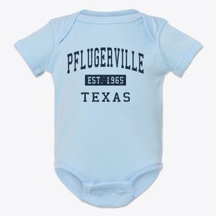 Pflugerville Texas Classic Established Baby Onesie