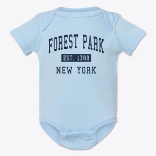 Forest Park New York Classic Established Baby Onesie