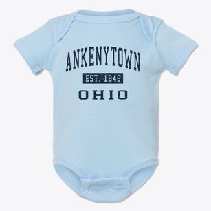 Ankenytown Ohio Classic Established Baby Onesie