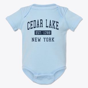 Cedar Lake New York Classic Established Baby Onesie