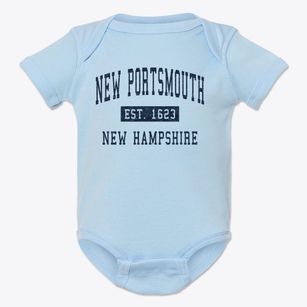 New Portsmouth New Hampshire Classic Established Baby Onesie