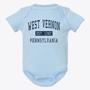 West Vernon Pennsylvania Classic Established Baby Onesie