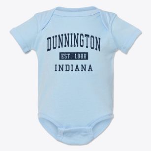 Dunnington Indiana Classic Established Baby Onesie