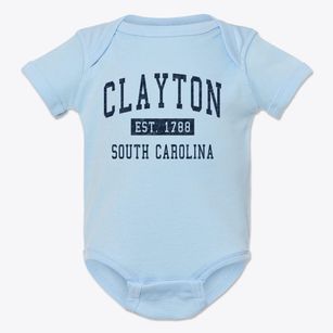 Clayton South Carolina Classic Established Baby Onesie