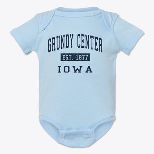Grundy Center Iowa Classic Established Baby Onesie