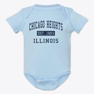 Chicago Heights Illinois Classic Established Baby Onesie