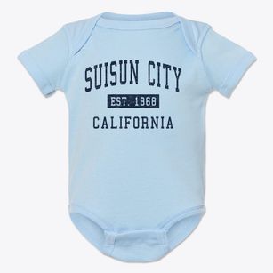 Suisun City California Classic Established Baby Onesie