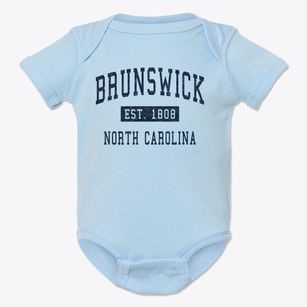 Brunswick North Carolina Classic Established Baby Onesie