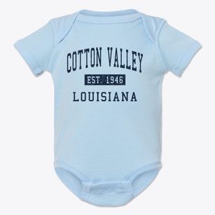 Cotton Valley Louisiana Classic Established Baby Onesie