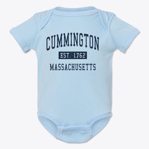 Cummington Massachusetts Classic Established Baby Onesie
