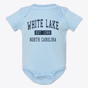 White Lake North Carolina Classic Established Baby Onesie