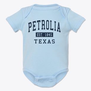 Petrolia Texas Classic Established Baby Onesie