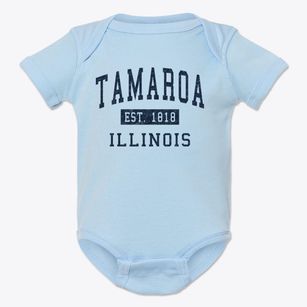 Tamaroa Illinois Classic Established Baby Onesie