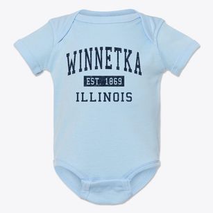 Winnetka Illinois Classic Established Baby Onesie