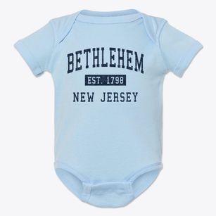 Bethlehem New Jersey Classic Established Baby Onesie
