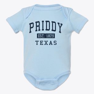 Priddy Texas Classic Established Baby Onesie