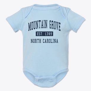 Mountain Grove North Carolina Classic Established Baby Onesie