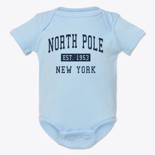 North Pole New York Classic Established Baby Onesie