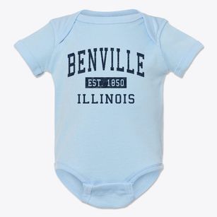 Benville Illinois Classic Established Baby Onesie