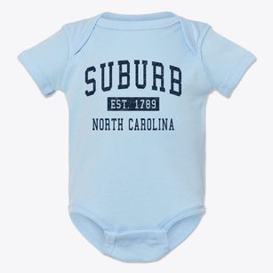 Suburb North Carolina Classic Established Baby Onesie