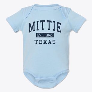 Mittie Texas Classic Established Baby Onesie
