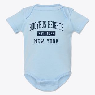 Bucyrus Heights New York Classic Established Baby Onesie