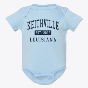 Keithville Louisiana Classic Established Baby Onesie
