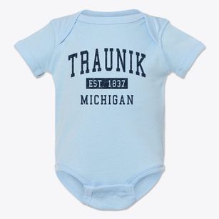 Traunik Michigan Classic Established Baby Onesie