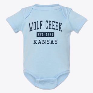 Wolf Creek Kansas Classic Established Baby Onesie