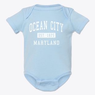 Ocean City Maryland Classic Established Baby Onesie