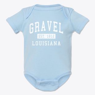 Gravel Louisiana Classic Established Baby Onesie
