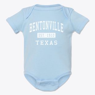 Bentonville Texas Classic Established Baby Onesie