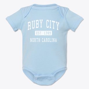 Ruby City North Carolina Classic Established Baby Onesie