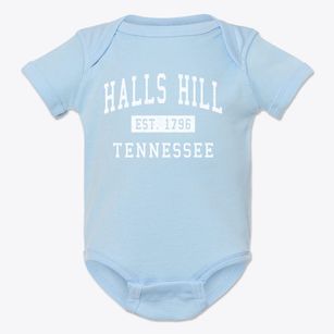 Halls Hill Tennessee Classic Established Baby Onesie