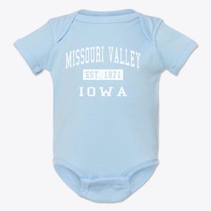 Missouri Valley Iowa Classic Established Baby Onesie