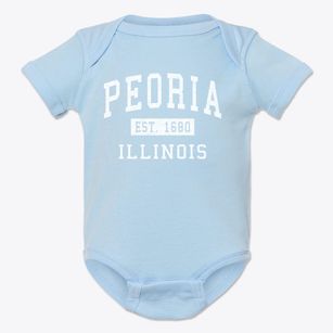 Peoria Illinois Classic Established Baby Onesie