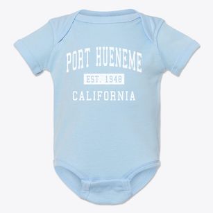 Port Hueneme California Classic Established Baby Onesie