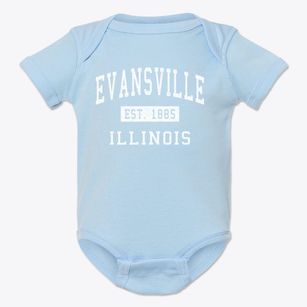 Evansville Illinois Classic Established Baby Onesie