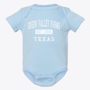 Green Valley Farms Texas Classic Established Baby Onesie