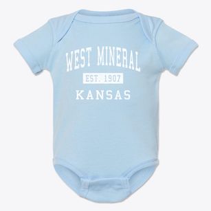 West Mineral Kansas Classic Established Baby Onesie